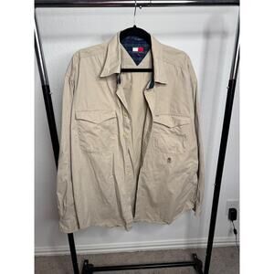 Tommy Hilfiger Mens XL Beige Button Down